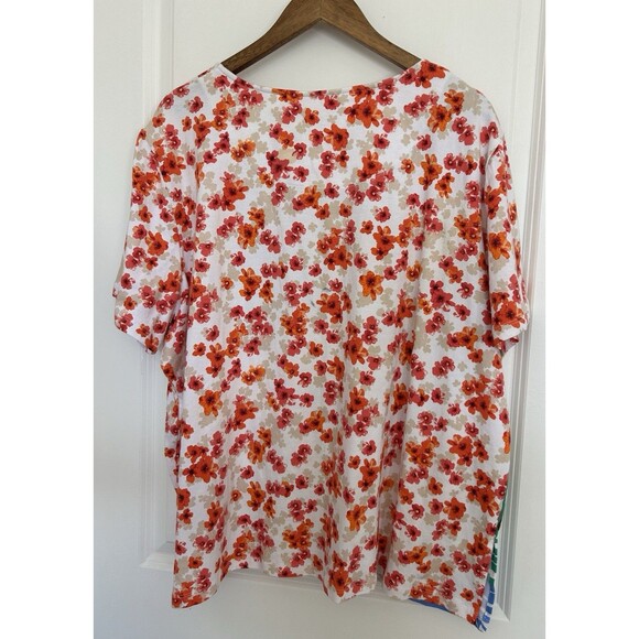 Alfred Dunner Womens Shirt Size 3x Plus Parrot Bird Tropical Leaves Embellished - Picture 3 of 9